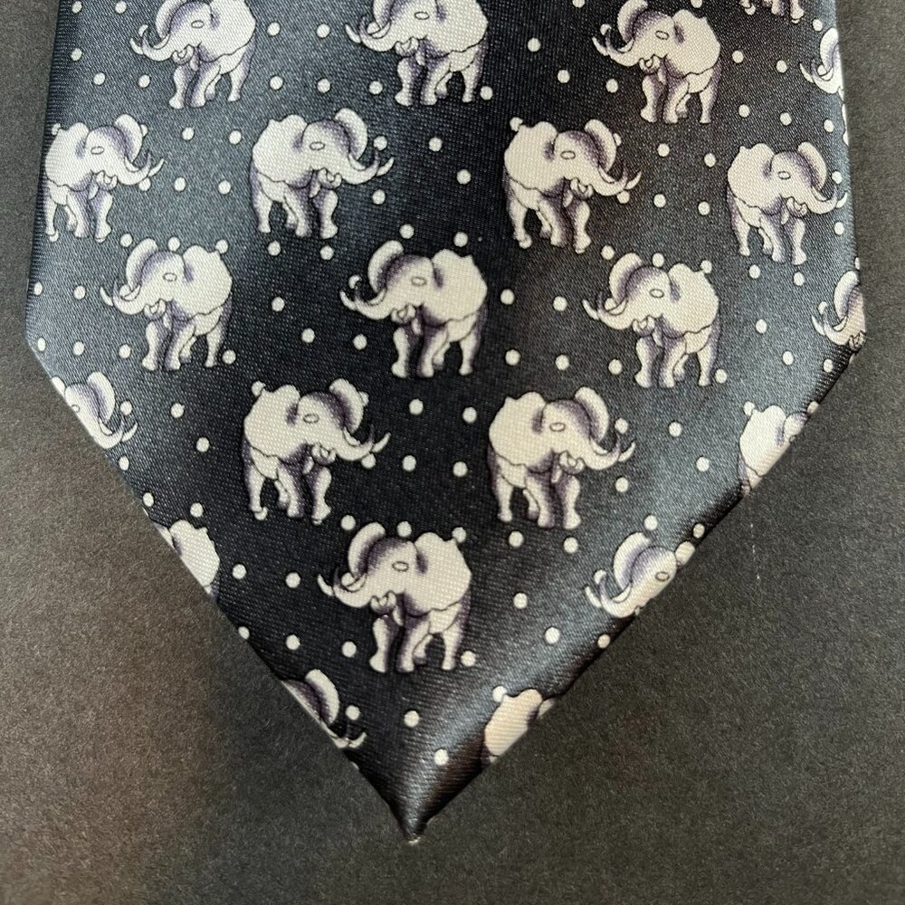 The First Elephant Silk Tie